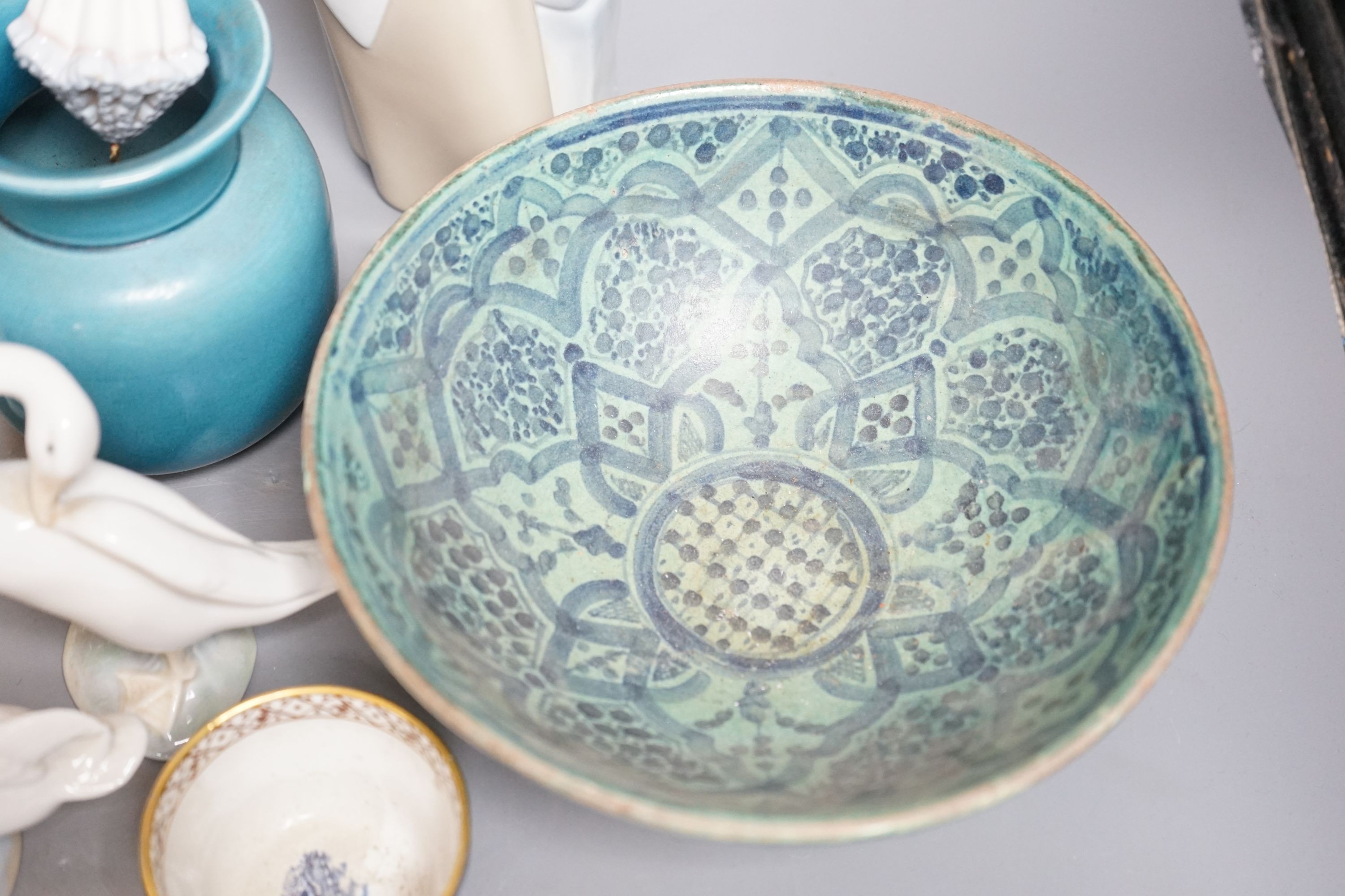 A quantity of mixed ceramics to include Lladro, Royal Worcester, Moorcroft etc.